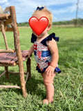 Patriotic Patchwork Swim