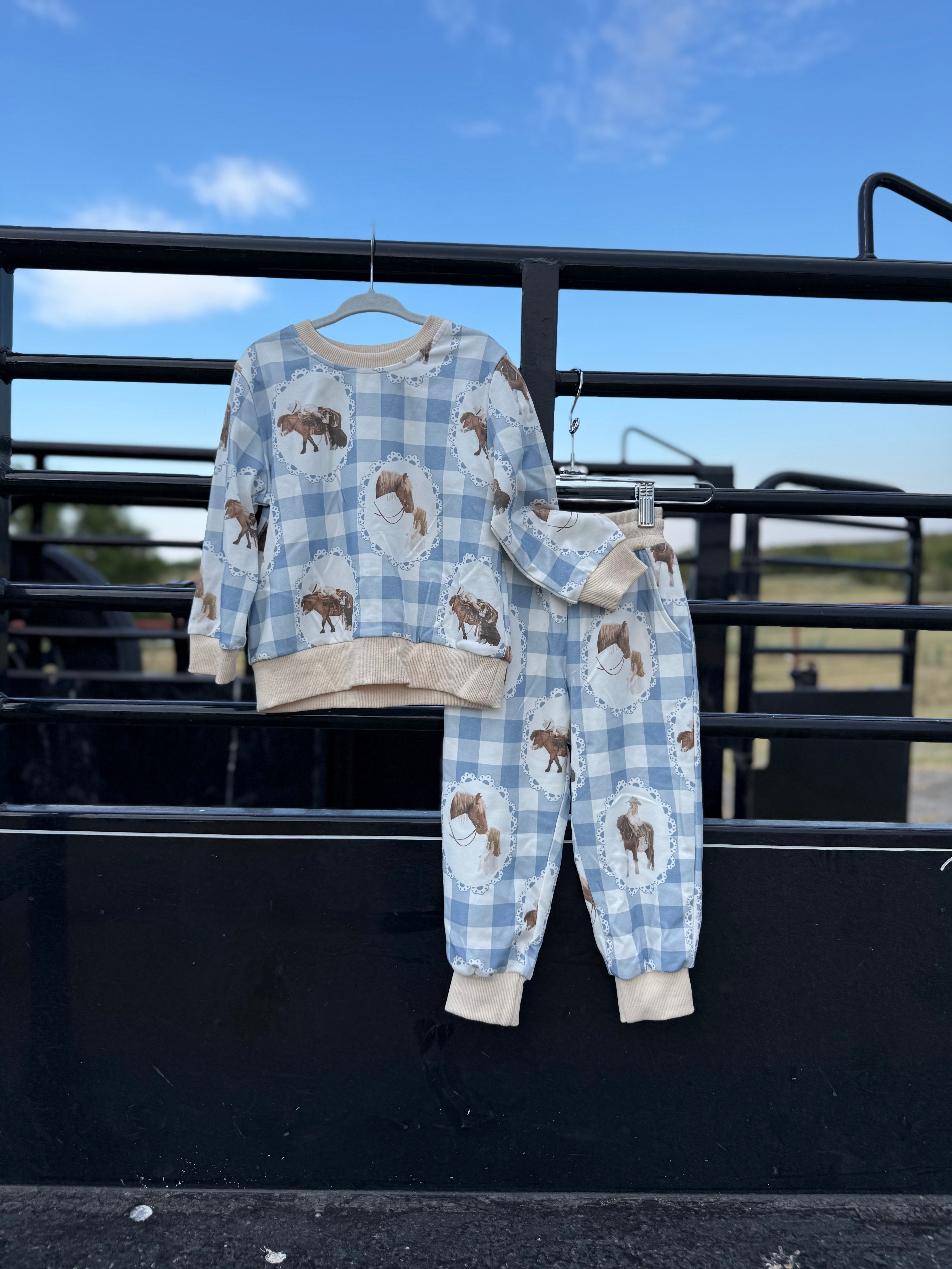 Gingham Pony Jogger Set