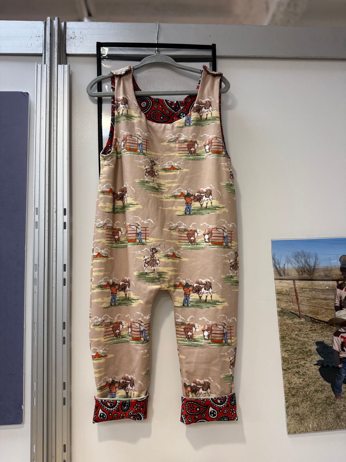 Tan Cowkid Reversible Overalls