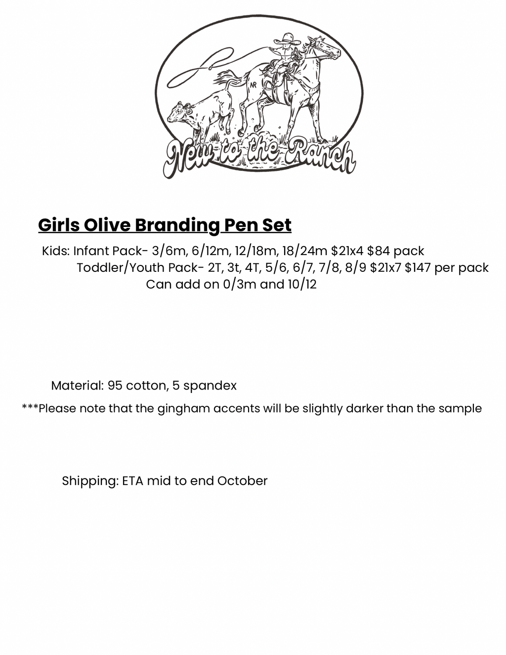 Girls Olive Branding Pen Set