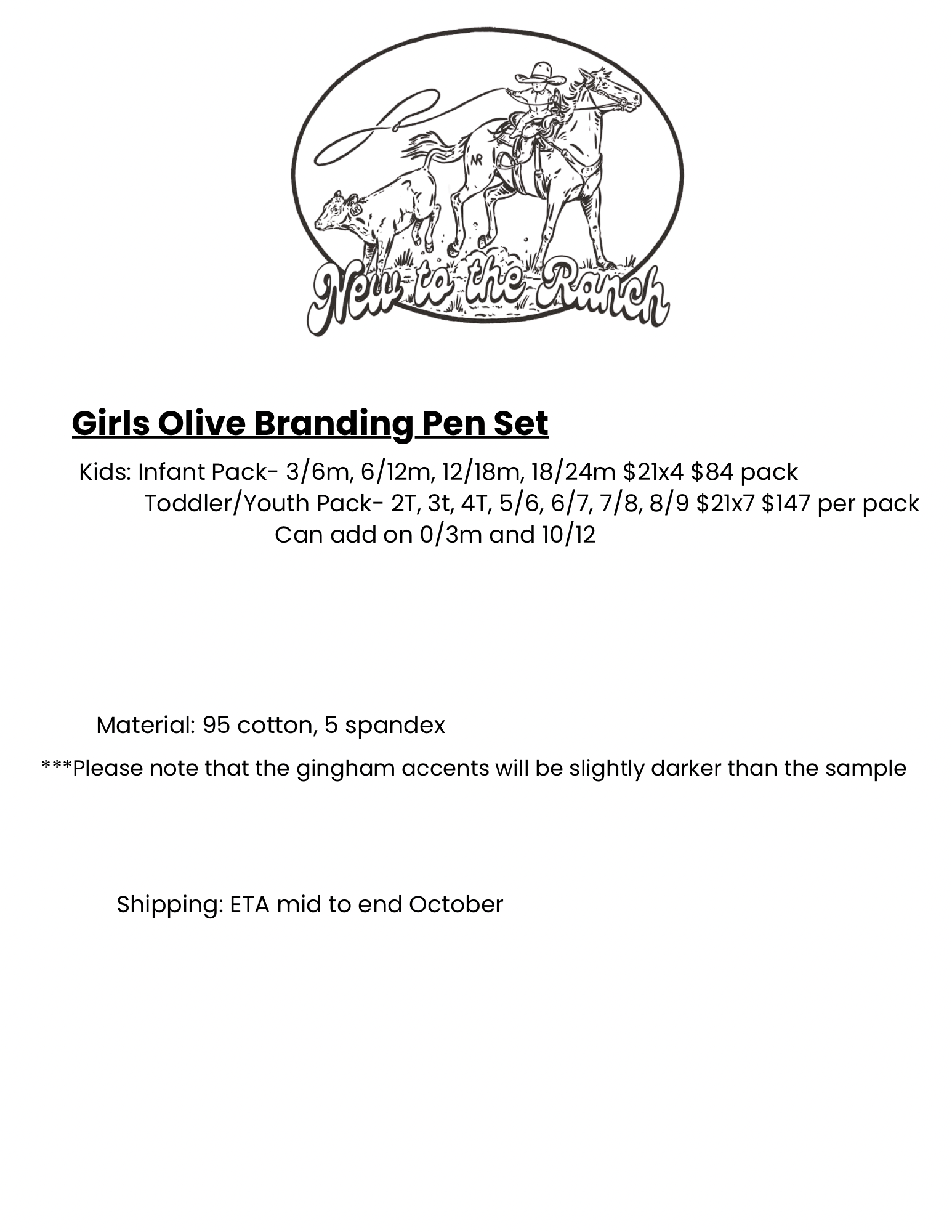 Girls Olive Branding Pen Set