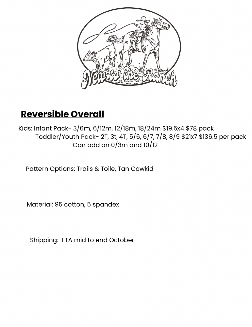 Tan Cowkid Reversible Overalls