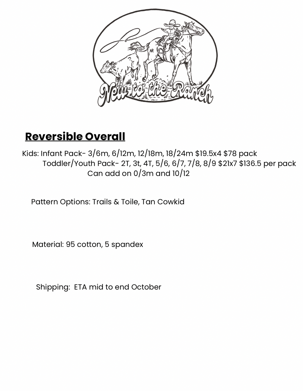Tan Cowkid Reversible Overalls