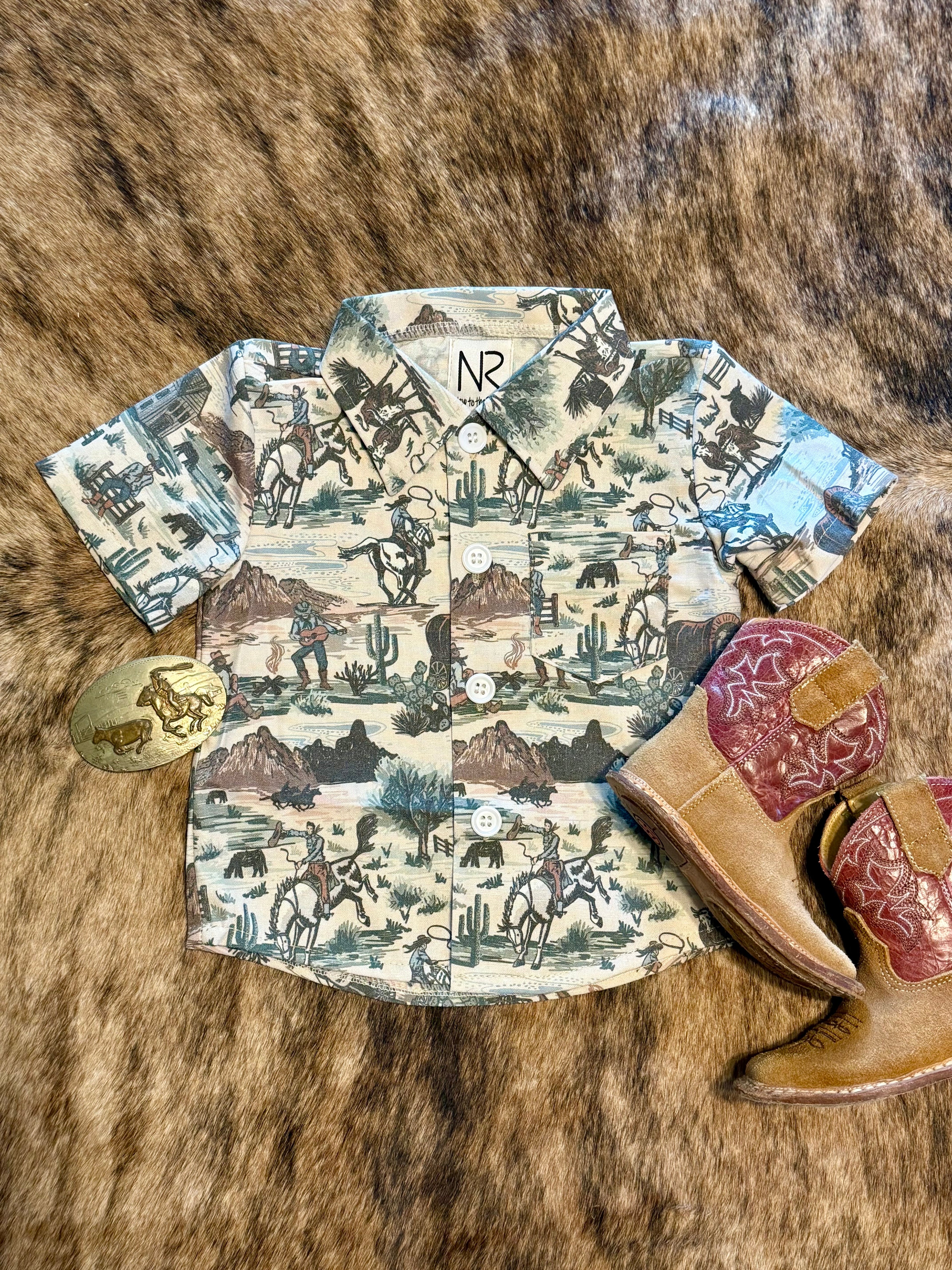 Out West Collared Button Down WS