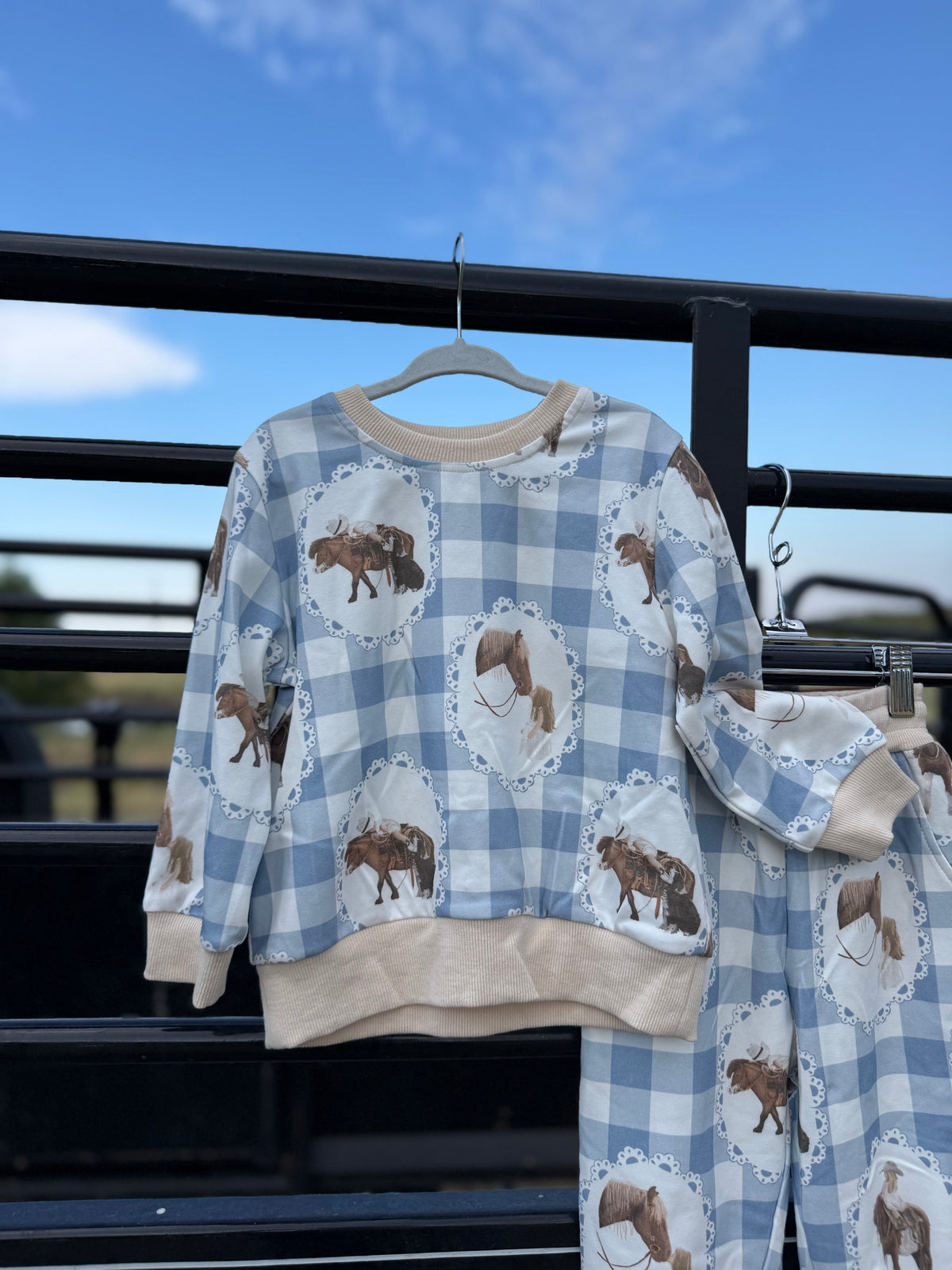 Gingham Pony Jogger Set