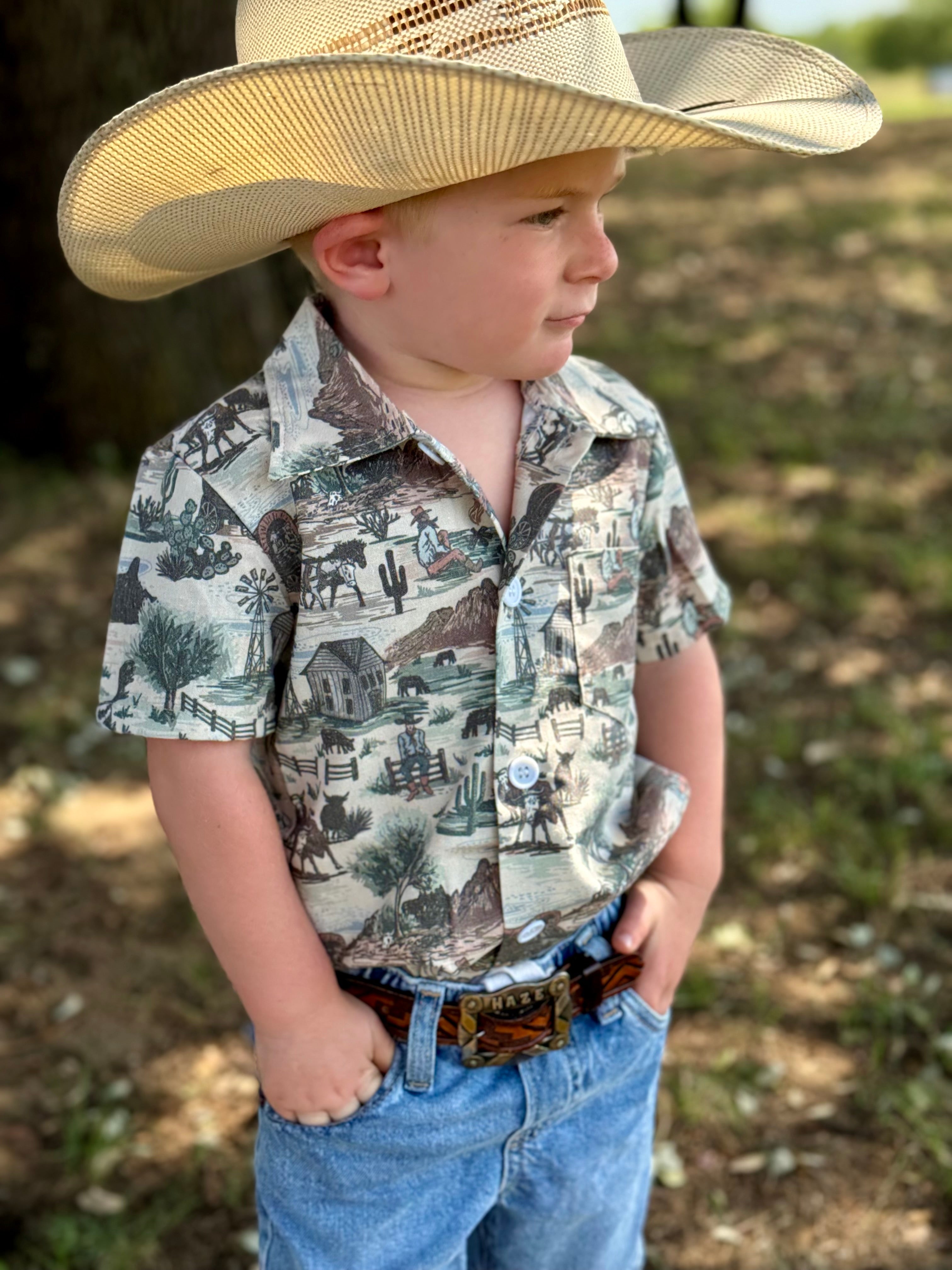 Out West Collared Button Down WS