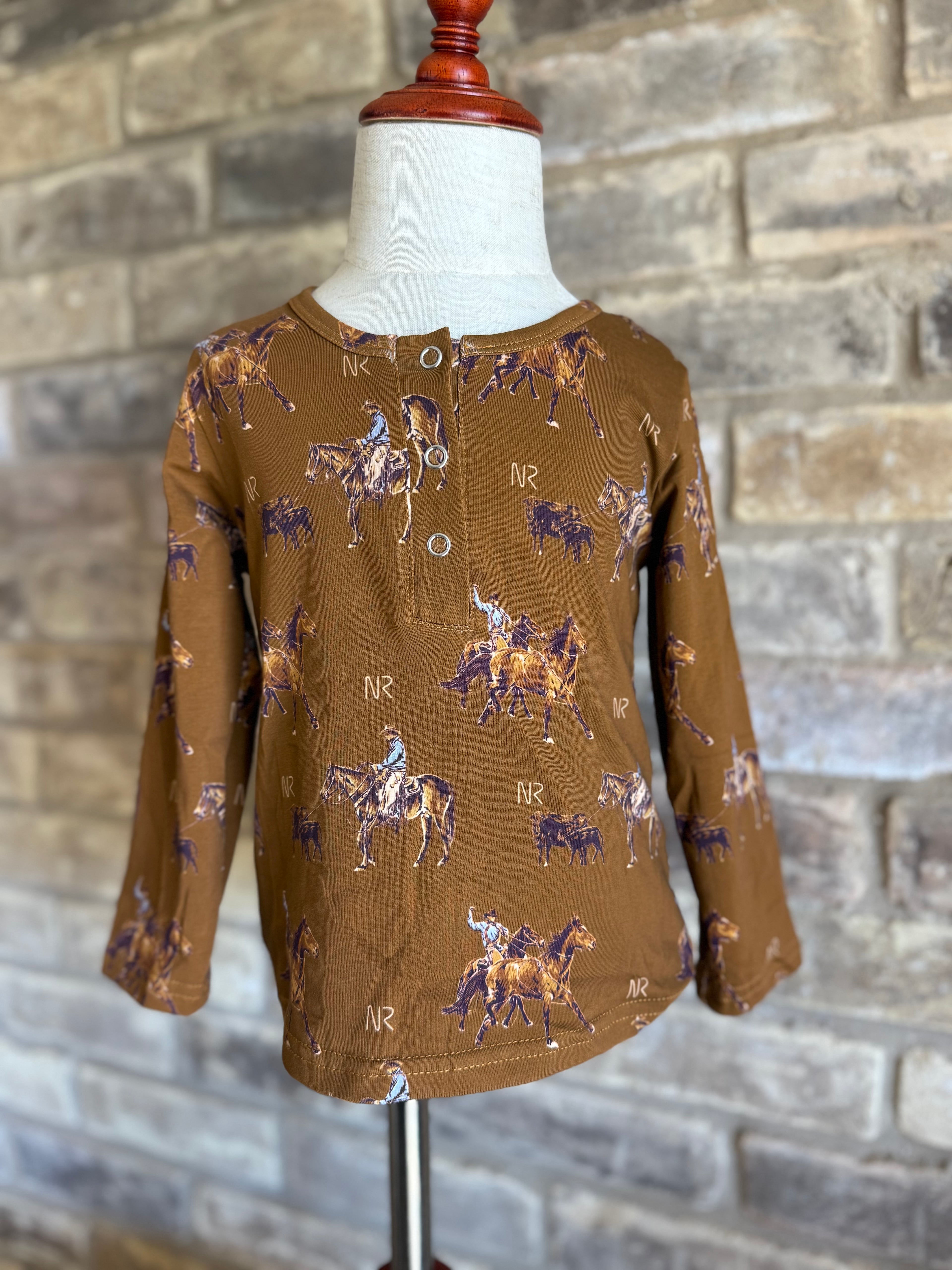Catchin' Strays Henley LS