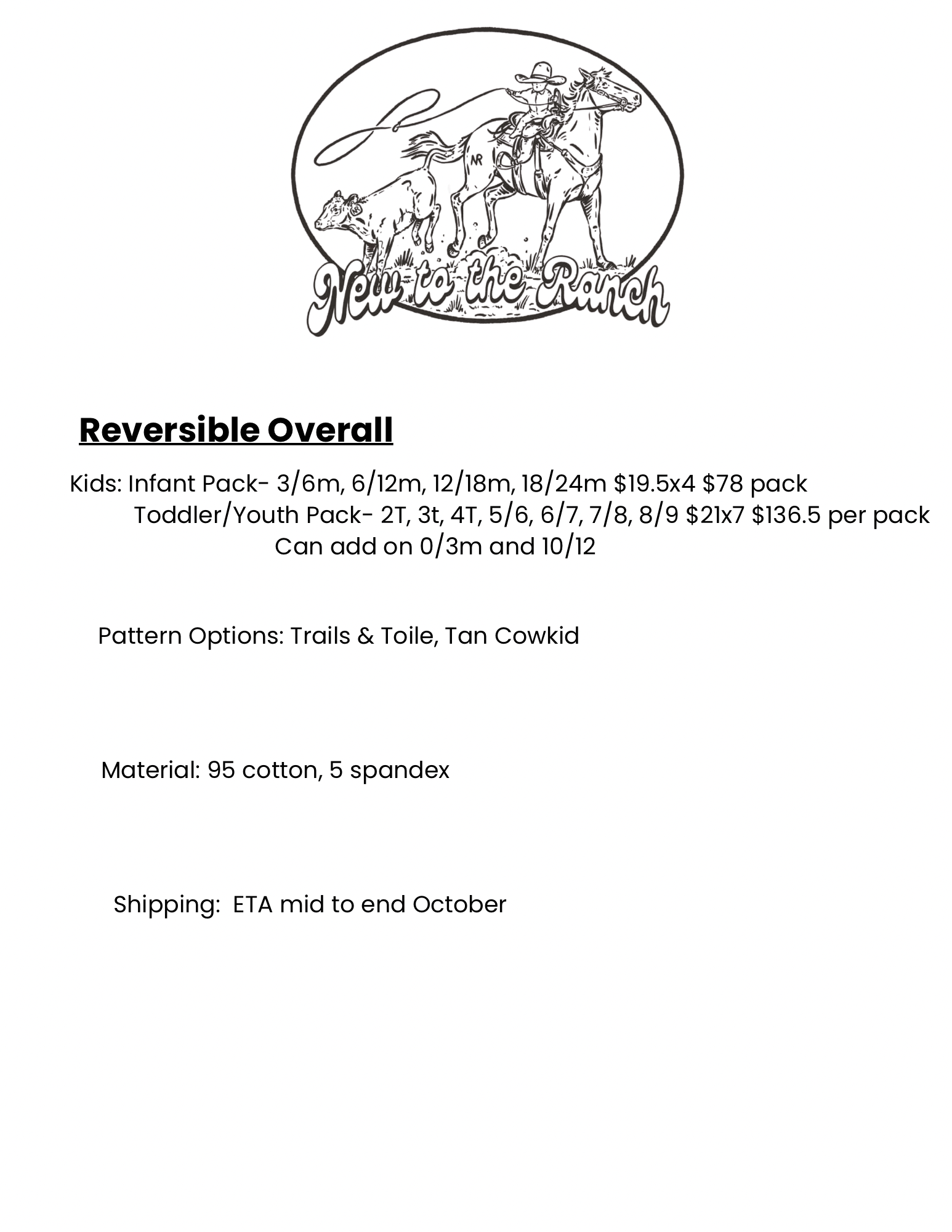 Trails & Toile Reversible Overalls