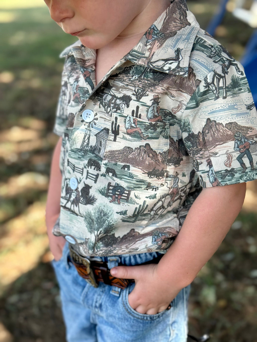 Out West Collared Button Down WS