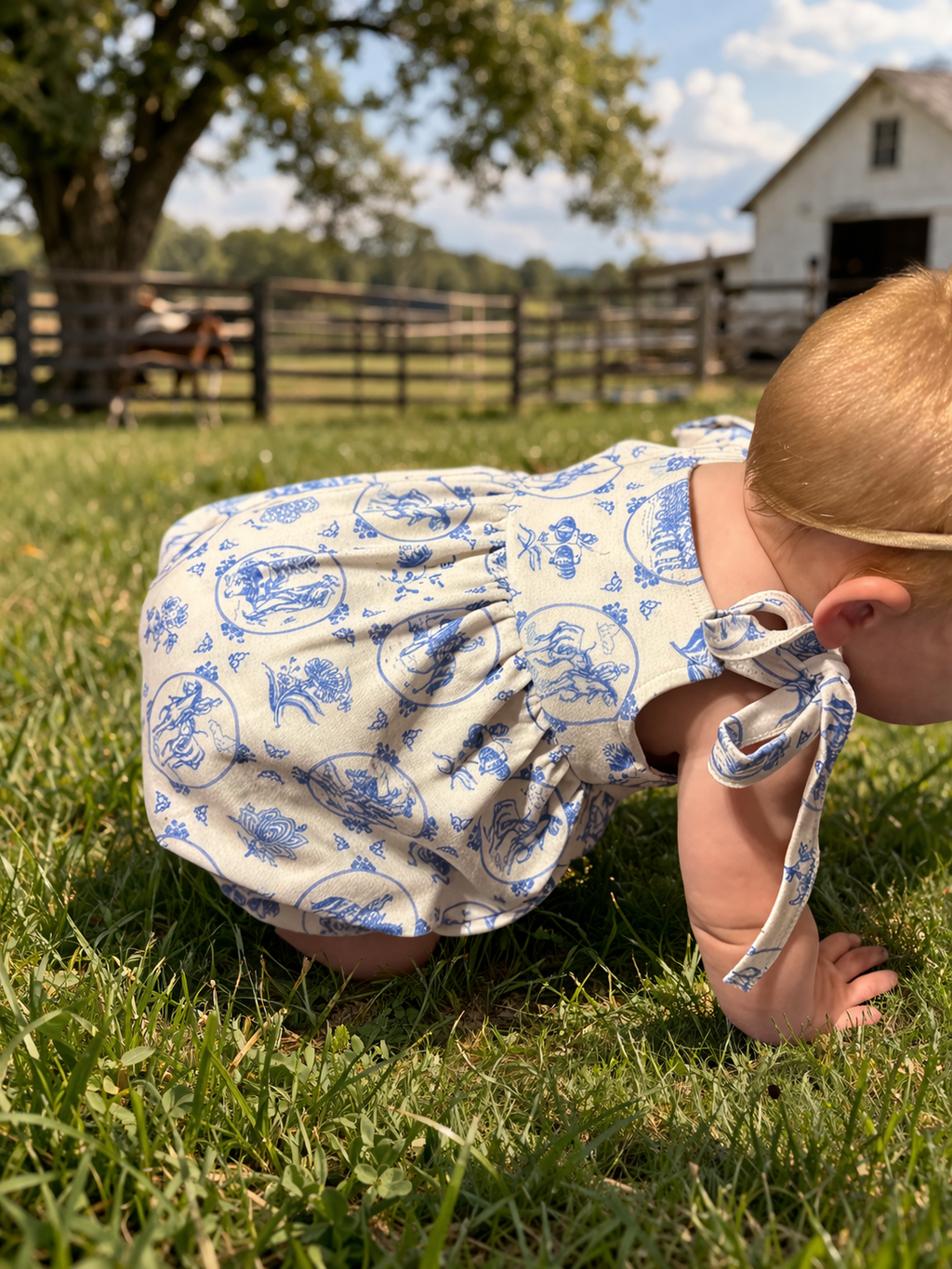 Trails & Toile Bubble Romper