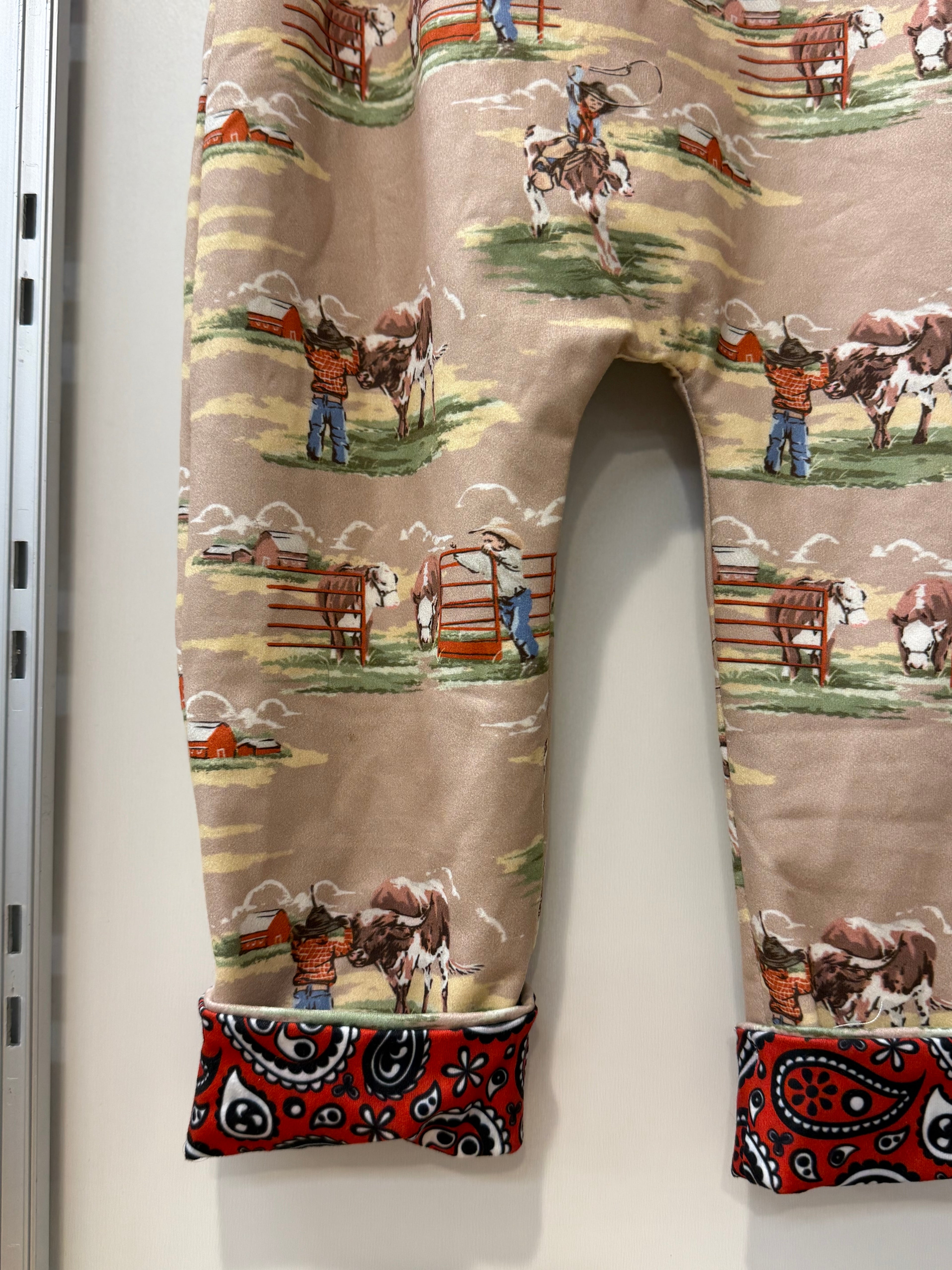Tan Cowkid Reversible Overalls