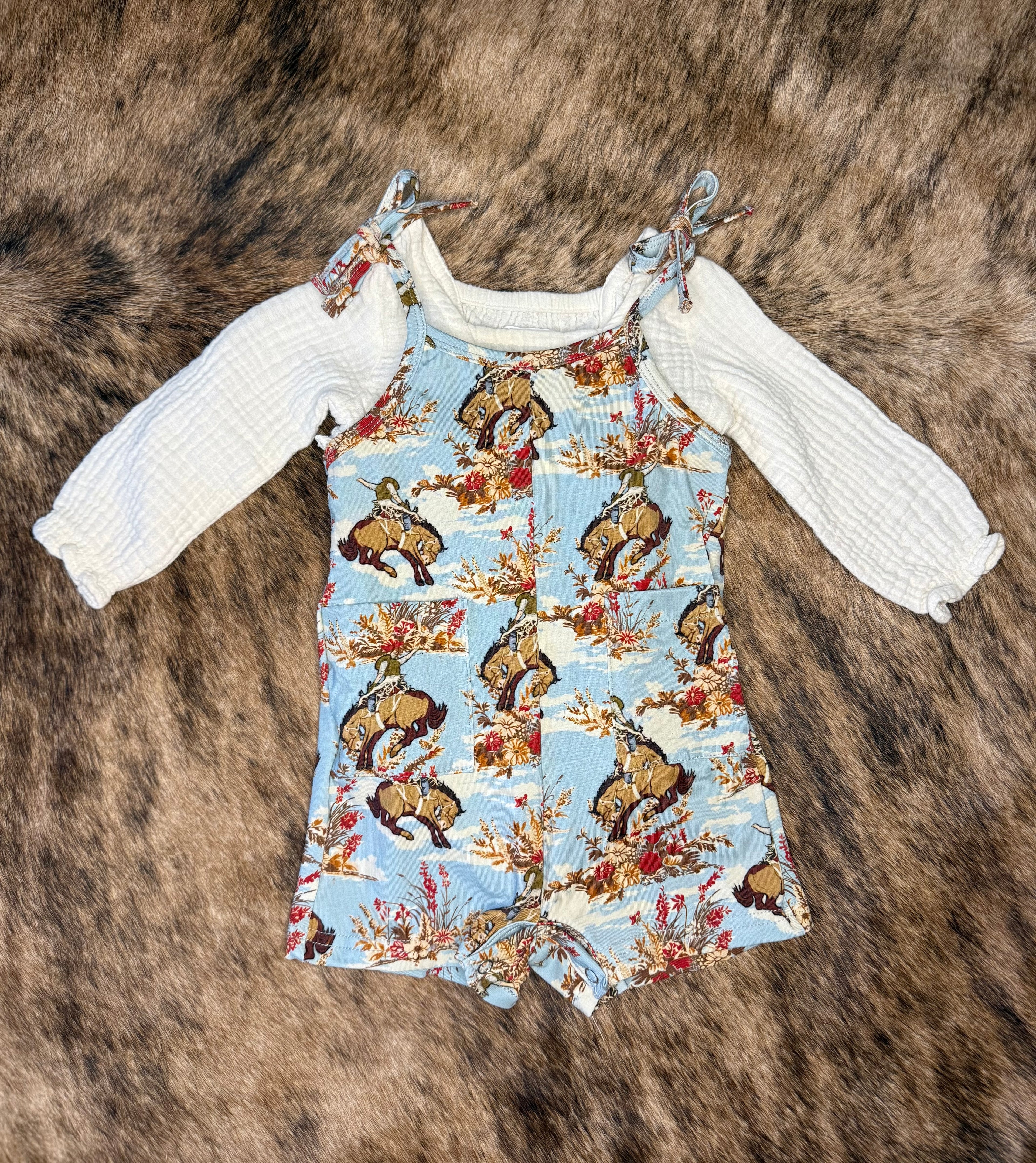 Broncy Skies Romper