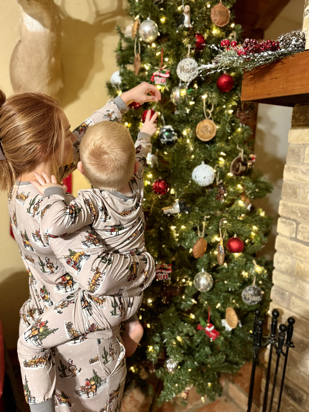 Santa at the Ranch PJs-Adults